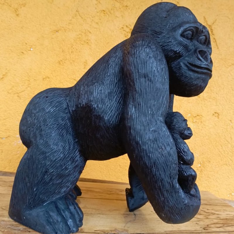 Gorilla Figurine (Gorilla with Baby / Walking Pose)