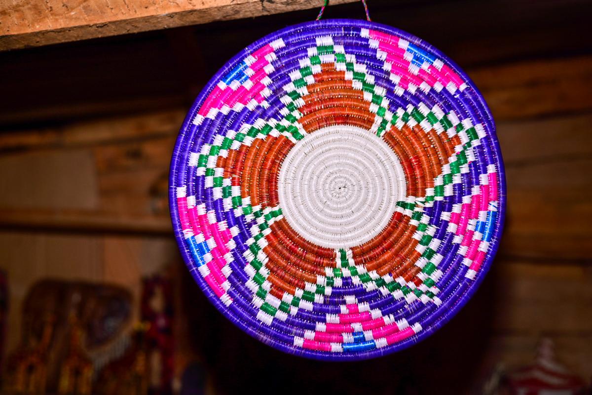 Hand-Woven Vibrant African Wall Plaques