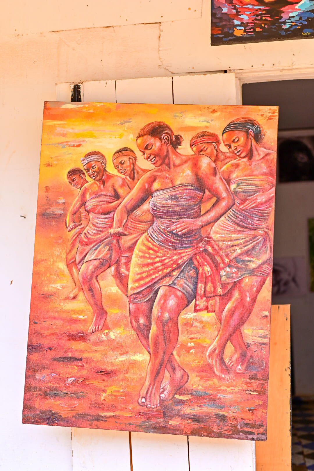 Painting – Ugandan Women Dancing